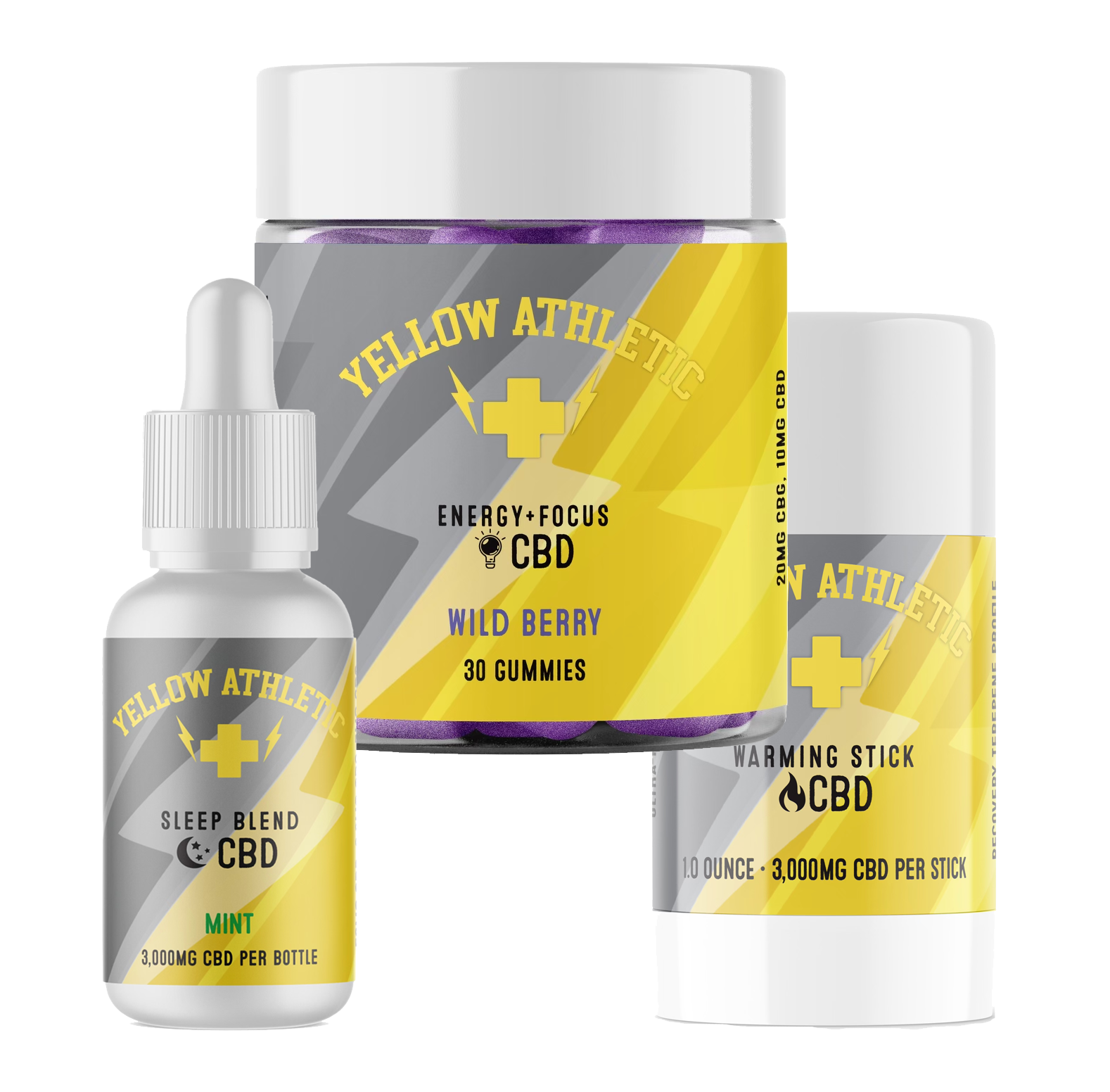 Basic Bundle - CBD Oil + CBD Gummies + CBD Warming Stick