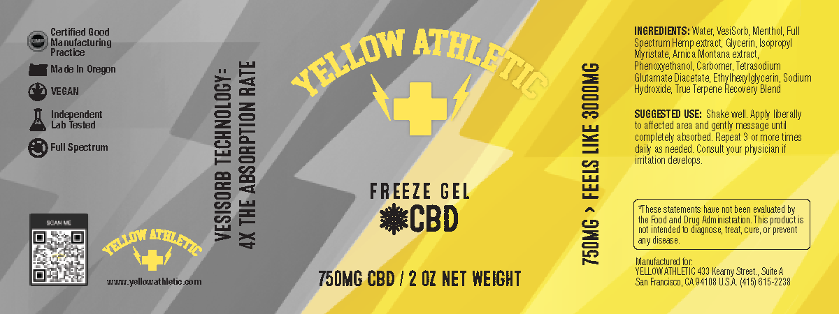 Freeze Gel - (2oz) CBD -  Ingredients