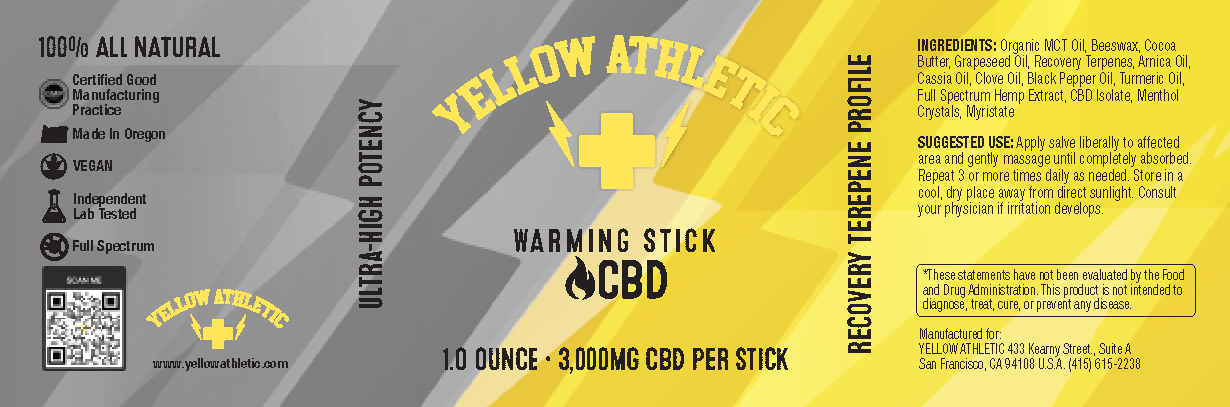 CBD Warming Stick - Label